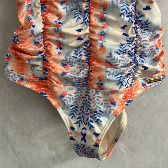 SAHA, NWT One Piece Retro Flowered Bathing Suit, Size S - Picture 2 of 10